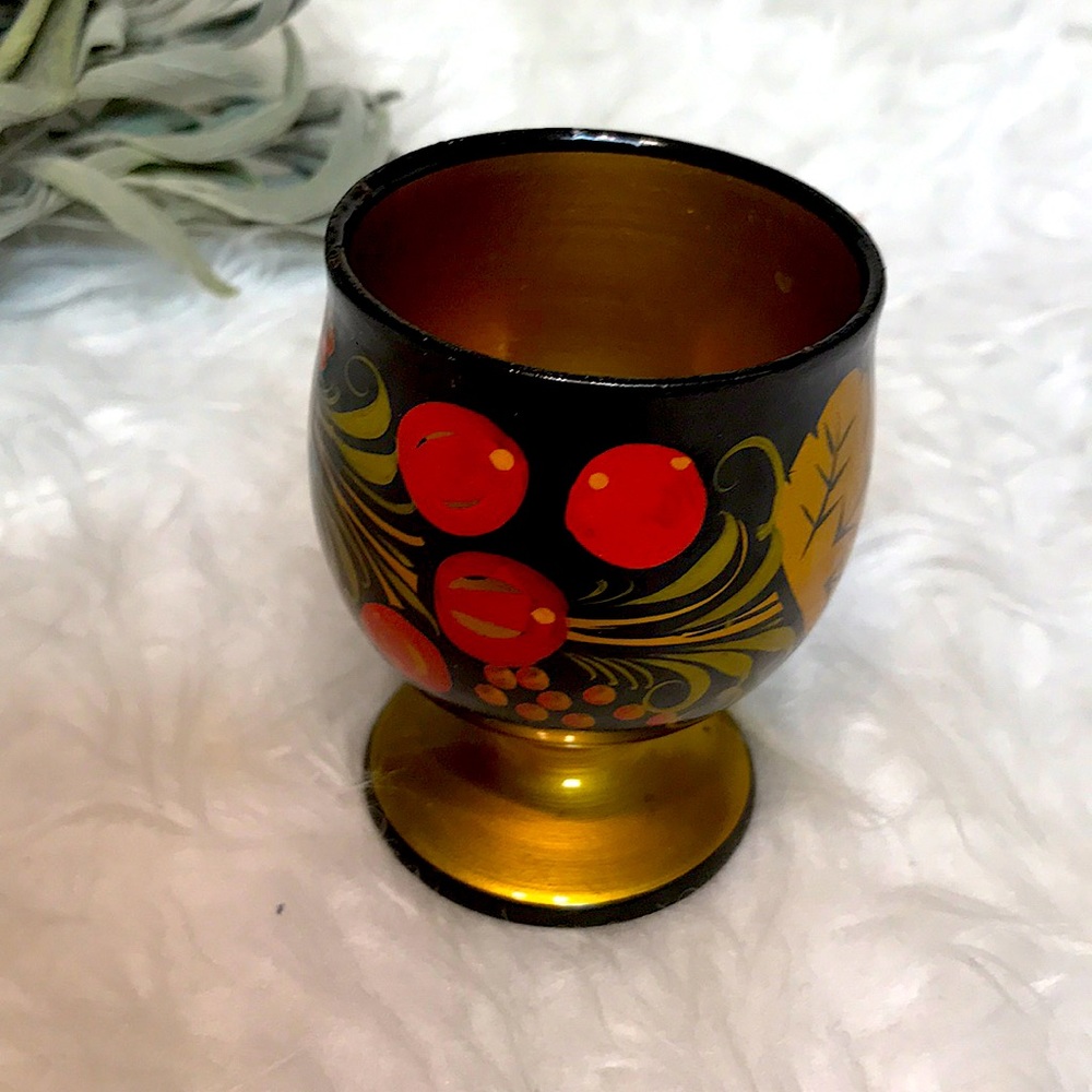 Small Russian Khokhloma Cup-Vintage 🔥🔥🔥
